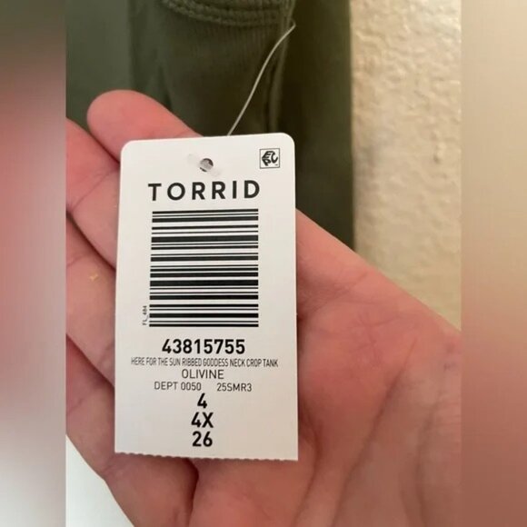 NWT TORRID Here For The Sun Ribbed Goddess Crop Tank - Picture 4 of 8